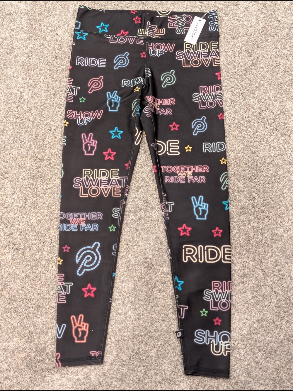 ​NWT Terez x Peloton Neon Signs Tall Band Leggings Size XL